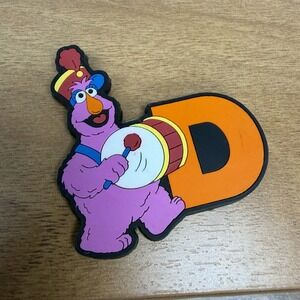 Sesame Street Alphabet Letter D Rubber Magnet Telly Monster Zip Applause VTG 90s